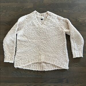 Cozy Cream V-Neck Sweater